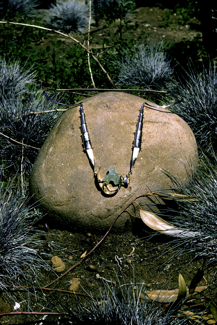 Toza, necklace, gold with aquamarine, 1969